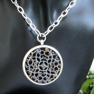 BRIGHTON Serendipity Medallion silverplated necklace